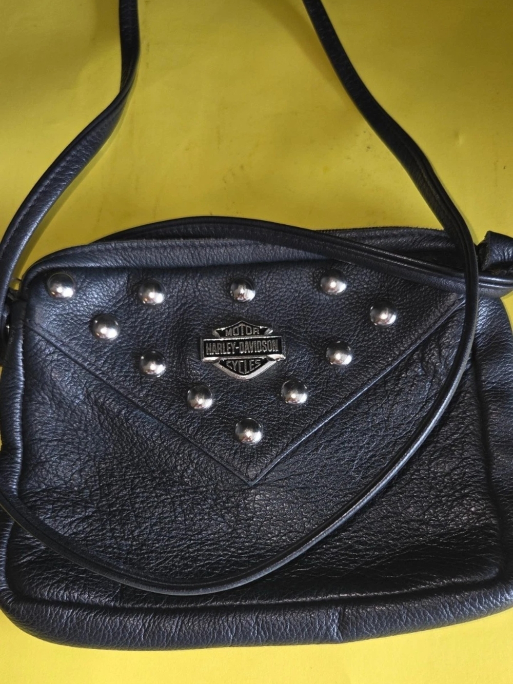 Harley-Davidson Black Studded Leather Crossbody